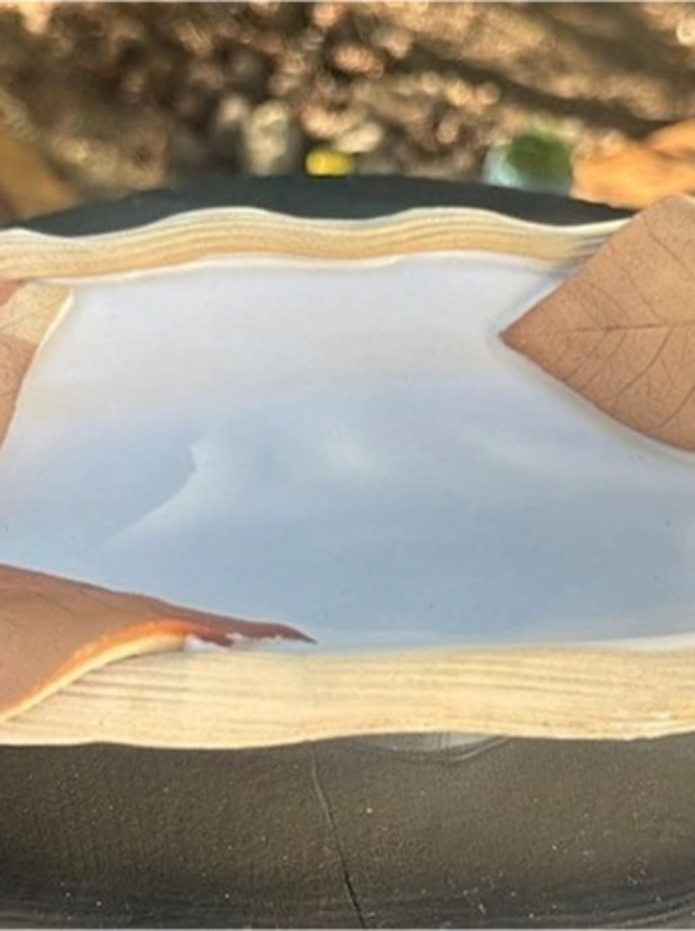 Vintage Brigitte Haag Studio Art Pottery Platter – Handled Oval Tray with Applie